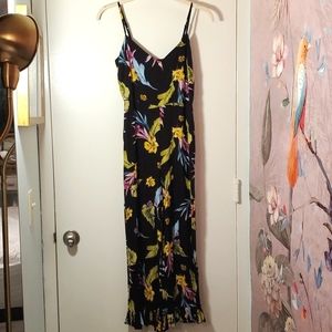 Black tropical romper